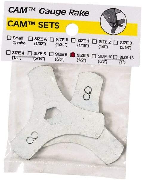 SEYMOUR-MIDWEST - 2 Piece, 3 Setting, Size 8 Gauge Rake Cam Set - Use with Seymour Midwest, #57001, #57002, #57010, #57011, #57012 - All Tool & Supply