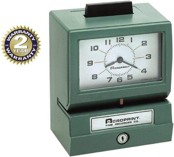 Acroprint Time Recorder - Time Clocks & Time Recorders Punch Style: Manual Power Source: AC Adapter - All Tool & Supply