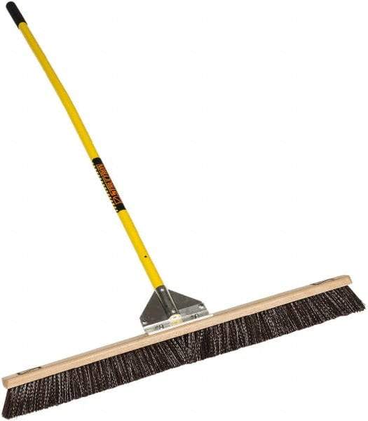 SEYMOUR-MIDWEST - 36" General Purpose Polypropylene Push Broom - 3" Bristle Length, Wood Block, Bolt-On Handle Connection, Handle Included - All Tool & Supply