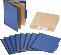 ACCO - 11 x 8 1/2", Letter Size, Dark Blue, File Folders with Top Tab - Right of Center Tab Cut Location - All Tool & Supply