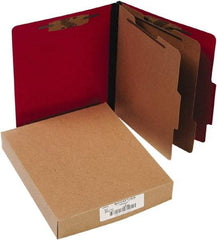 ACCO - 11 x 8 1/2", Letter Size, Executive Red, File Folders with Top Tab - Right of Center Tab Cut Location - All Tool & Supply