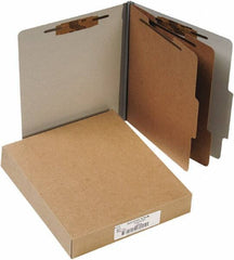 ACCO - 11 x 8 1/2", Letter Size, Gray, File Folders with Top Tab - Right of Center Tab Cut Location - All Tool & Supply