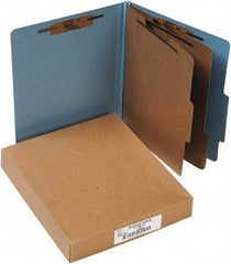 ACCO - 11 x 8 1/2", Letter Size, Sky Blue, File Folders with Top Tab - Right of Center Tab Cut Location - All Tool & Supply