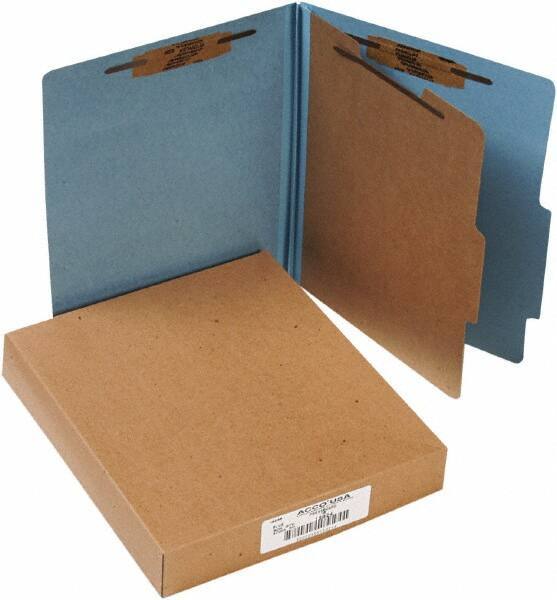 ACCO - 11 x 8 1/2", Letter Size, Sky Blue, File Folders with Top Tab - Right of Center Tab Cut Location - All Tool & Supply