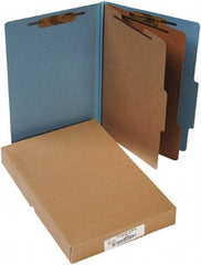 ACCO - 14 x 8 1/2", Legal, Sky Blue, File Folders with Top Tab - Right of Center Tab Cut Location - All Tool & Supply