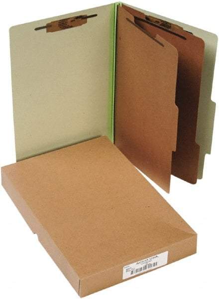 ACCO - 14 x 8 1/2", Legal, Leaf Green, File Folders with Top Tab - Right of Center Tab Cut Location - All Tool & Supply