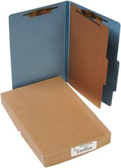 ACCO - 14 x 8 1/2", Legal, Sky Blue, File Folders with Top Tab - Right of Center Tab Cut Location - All Tool & Supply