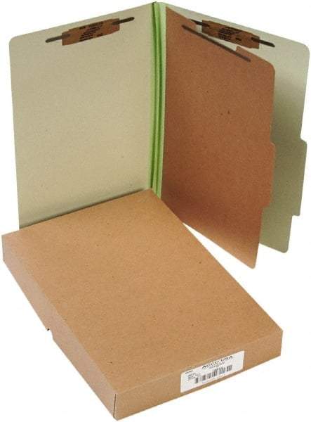 ACCO - 14 x 8 1/2", Legal, Leaf Green, File Folders with Top Tab - Right of Center Tab Cut Location - All Tool & Supply