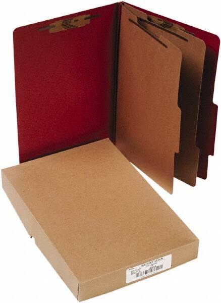 ACCO - 14 x 8 1/2", Legal, Earth Red, File Folders with Top Tab - Right of Center Tab Cut Location - All Tool & Supply