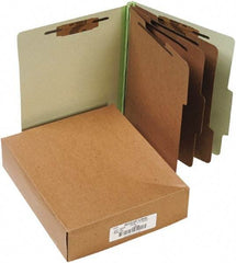 ACCO - 11 x 8 1/2", Letter Size, Leaf Green, File Folders with Top Tab - Right of Center Tab Cut Location - All Tool & Supply