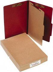 ACCO - 14 x 8 1/2", Legal, Earth Red, File Folders with Top Tab - Right of Center Tab Cut Location - All Tool & Supply