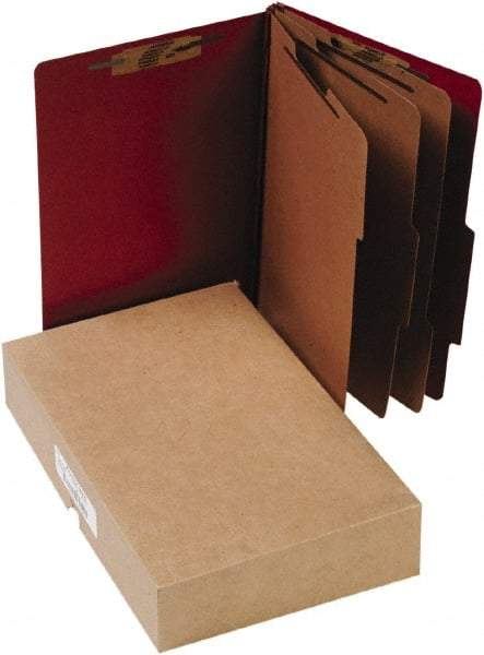 ACCO - 14 x 8 1/2", Legal, Earth Red, File Folders with Top Tab - Right of Center Tab Cut Location - All Tool & Supply