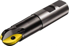 Sandvik Coromant - 40mm Cut Diam, 36.5mm Max Depth of Cut, 40mm Shank Diam, 221mm OAL, Indexable Ball Nose End Mill - 69.2mm Head Length, Weldon Flat Shank, R216.. B Toolholder, APMT 160408-M, R216-40 07 Insert - All Tool & Supply