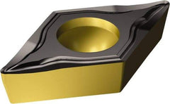 Sandvik Coromant - DCGT32.52 UM Grade 1515 Carbide Turning Insert - TiCN/AI2O3/TiN Finish, 55° Diamond, 3/8" Inscr Circle, 5/32" Thick, 1/32" Corner Radius - All Tool & Supply