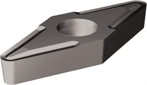 Sandvik Coromant - VBMT21.51 UF Grade H13A Carbide Turning Insert - Uncoated, 35° Diamond, 1/4" Inscr Circle, 3/32" Thick, 1/64" Corner Radius - All Tool & Supply