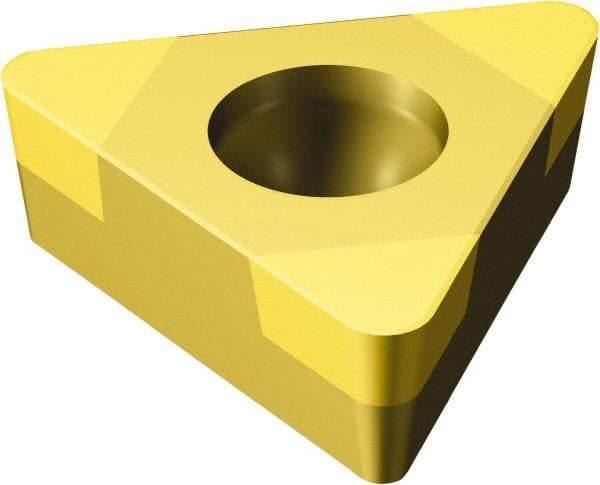 Sandvik Coromant - TCGW1.81.51 Grade 7015 CBN Turning Insert - TiN Finish, 60° Triangle, 7/32" Inscr Circle, 3/32" Thick, 1/64" Corner Radius - All Tool & Supply