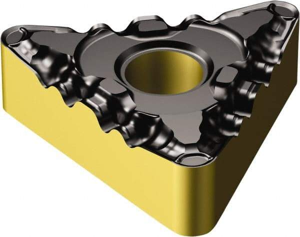 Sandvik Coromant - TNMG332 PF Grade 4305 Carbide Turning Insert - TiCN/Al2O3/TiN Finish, 60° Triangle, 3/8" Inscr Circle, 3/16" Thick, 1/32" Corner Radius - All Tool & Supply