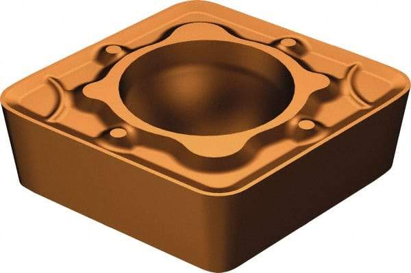 Sandvik Coromant - CCMT21.52 WM Grade 1115 Carbide Turning Insert - TiAlN/AlCr2O3 Finish, 80° Diamond, 1/4" Inscr Circle, 3/32" Thick, 1/32" Corner Radius - All Tool & Supply