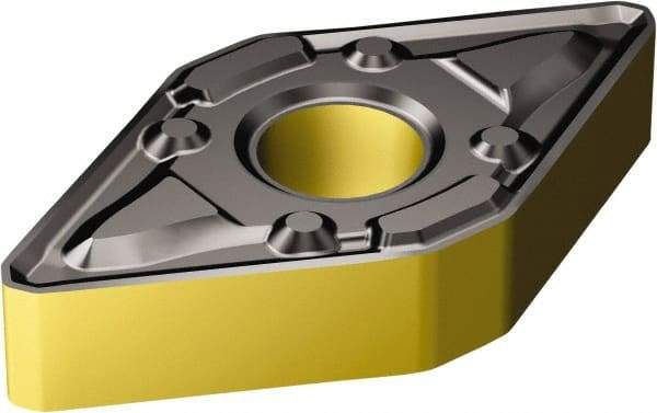 Sandvik Coromant - DNMX443 WMX Grade 3225 Carbide Turning Insert - TiCN/AI2O3/TiN Finish, 55° Diamond, 1/2" Inscr Circle, 1/4" Thick, 3/64" Corner Radius - All Tool & Supply