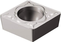 Sandvik Coromant - CCMT21.52 KM Grade H13A Carbide Turning Insert - Uncoated, 80° Diamond, 1/4" Inscr Circle, 3/32" Thick, 1/32" Corner Radius - All Tool & Supply