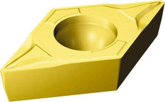 Sandvik Coromant - DCMT32.52 MF Grade 2015 Carbide Turning Insert - TiAlN/AlCr2O3 Finish, 55° Parallelogram, 3/8" Inscr Circle, 5/32" Thick, 1/32" Corner Radius - All Tool & Supply