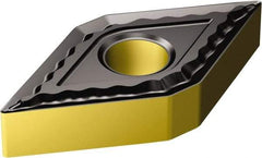 Sandvik Coromant - DNMG332 QM Grade 4325 Carbide Turning Insert - TiCN/AI2O3/TiN Finish, 55° Diamond, 3/8" Inscr Circle, 3/16" Thick, 1/32" Corner Radius - All Tool & Supply