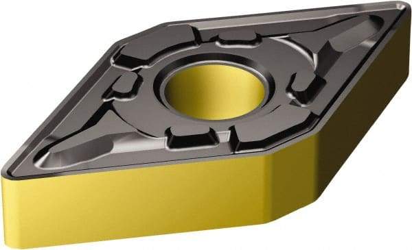 Sandvik Coromant - DNMG443 PR Grade 4305 Carbide Turning Insert - TiCN/AI2O3/TiN Finish, 55° Diamond, 1/2" Inscr Circle, 1/4" Thick, 3/64" Corner Radius - All Tool & Supply