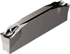 Sandvik Coromant - N123x2F CM 1105 Grade, 0.0984" Cutting Width, Carbide Cutoff Insert - 0° Neutral Lead Angle, 0.0079" Cnr Rad, TiAlN Coated - All Tool & Supply