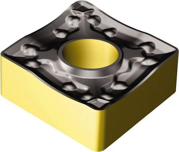 Sandvik Coromant - CNMM643 PR Grade 4305 Carbide Turning Insert - TiCN/Al2O3/TiN Finish, 80° Diamond, 3/4" Inscr Circle, 1/4" Thick, 3/64" Corner Radius - All Tool & Supply