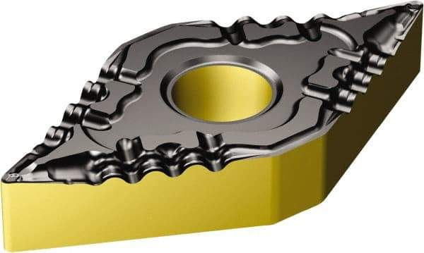 Sandvik Coromant - DNMG433 PF Grade 1515 Carbide Turning Insert - TiCN/AI2O3/TiN Finish, 55° Diamond, 1/2" Inscr Circle, 3/16" Thick, 3/64" Corner Radius - All Tool & Supply