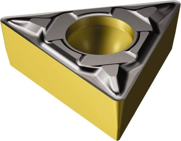 Sandvik Coromant - TCMT1.81.51 PF Grade 4315 Carbide Turning Insert - TiCN/AI2O3/TiN Finish, 60° Triangle, 5.715mm Inscr Circle, 3/32" Thick, 1/64" Corner Radius - All Tool & Supply