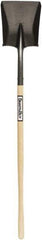 SEYMOUR-MIDWEST - 11-1/2" High x 8-3/4" Wide Square Steel Shovel - 42" Long Wood Straight Handle, Rolled - All Tool & Supply