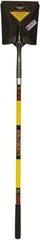 SEYMOUR-MIDWEST - 11-1/2" High x 9" Wide Square Steel Shovel - 48" Long Fiberglass Straight Handle, Front Turned - All Tool & Supply