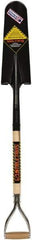 SEYMOUR-MIDWEST - 16" High x 5-3/4" Wide Round Steel Spade - 30" Long Wood D-Grip Handle, Front Turned - All Tool & Supply