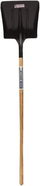 SEYMOUR-MIDWEST - 14-1/2" High x 13-1/2" Wide Square Steel Scoop - 54" Long Wood Straight Handle, No Step - All Tool & Supply