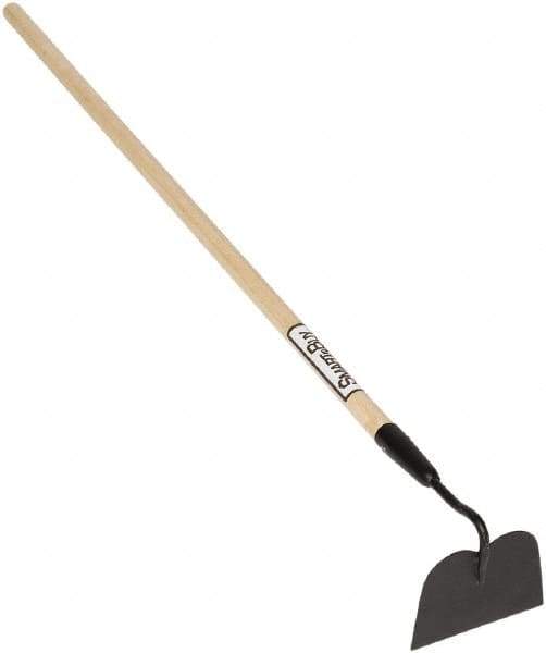 SEYMOUR-MIDWEST - 6-1/4" High x 6" Wide Square Steel Hoe - 48" Long Wood Straight Handle, No Step - All Tool & Supply