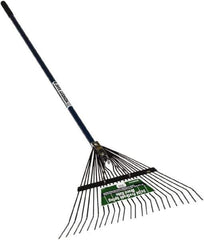 SEYMOUR-MIDWEST - Spring Brace Rake with 54" Straight Aluminum Handle - 1/2" Blade Width, 24 Tines, 13" Tine Length - All Tool & Supply