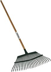 SEYMOUR-MIDWEST - Shrub Rake with 48" Straight Vinyl Coated Steel Handle - 1/2" Blade Width, 31 Tines, 7" Tine Length - All Tool & Supply