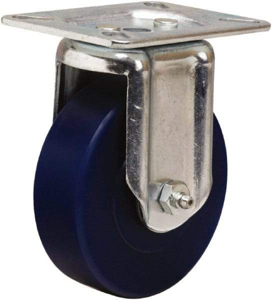 Hamilton - 4" Diam x 1-1/4" Wide x 5-1/16" OAH Top Plate Mount Rigid Caster - Polyurethane, 400 Lb Capacity, Straight Roller Bearing, 3-1/8 x 4-1/8" Plate - All Tool & Supply