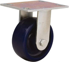 Hamilton - 5" Diam x 2" Wide x 6-1/2" OAH Top Plate Mount Rigid Caster - Polyurethane, 900 Lb Capacity, Sealed Precision Ball Bearing, 4-1/2 x 6-1/4" Plate - All Tool & Supply