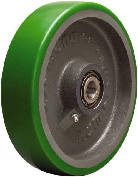 Hamilton - 8 Inch Diameter x 2 Inch Wide, Polyurethane on Cast Iron Caster Wheel - 1,500 Lb. Capacity, 2-1/4 Inch Hub Length, 3/4 Inch Axle Diameter, Tapered Roller Bearing - All Tool & Supply