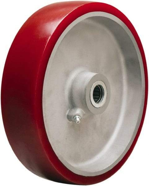 Hamilton - 8 Inch Diameter x 2 Inch Wide, Polyurethane on Aluminum Caster Wheel - 1,550 Lb. Capacity, 2-3/16 Inch Hub Length, 1/2 Inch Axle Diameter, Straight Roller Bearing - All Tool & Supply