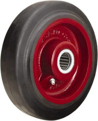 Hamilton - 7 Inch Diameter x 2 Inch Wide, Rubber on Cast Iron Caster Wheel - 450 Lb. Capacity, 2-1/4 Inch Hub Length, 1 Inch Axle Diameter, Straight Roller Bearing - All Tool & Supply