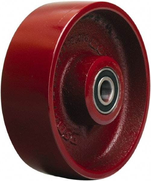 Hamilton - 6 Inch Diameter x 2 Inch Wide, Cast Iron Caster Wheel - 1,400 Lb. Capacity, 2-1/4 Inch Hub Length, 1/2 Inch Axle Diameter, Precision Ball Bearing - All Tool & Supply