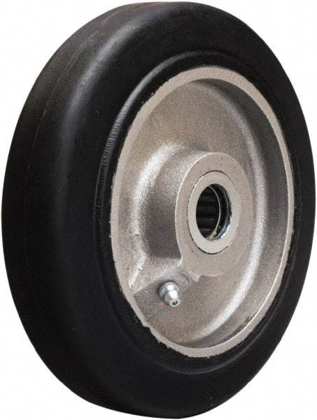 Hamilton - 6 Inch Diameter x 1-1/2 Inch Wide, Rubber on Aluminum Caster Wheel - 280 Lb. Capacity, 1-3/4 Inch Hub Length, 3/4 Inch Axle Diameter, Straight Roller Bearing - All Tool & Supply