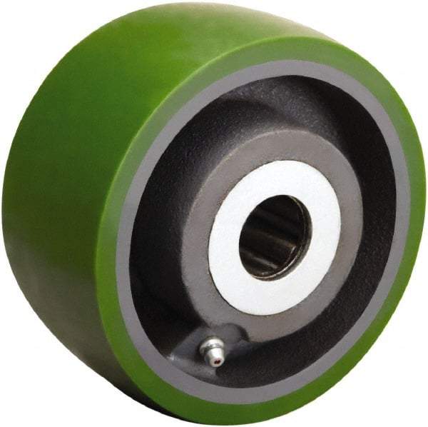 Hamilton - 5 Inch Diameter x 2-1/2 Inch Wide, Polyurethane on Cast Iron Caster Wheel - 1,300 Lb. Capacity, 2-3/4 Inch Hub Length, 1-1/4 Inch Axle Diameter, Straight Roller Bearing - All Tool & Supply