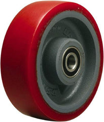 Hamilton - 5 Inch Diameter x 2 Inch Wide, Polyurethane on Cast Iron Caster Wheel - 1,250 Lb. Capacity, 2-1/4 Inch Hub Length, 1/2 Inch Axle Diameter, Precision Ball Bearing - All Tool & Supply