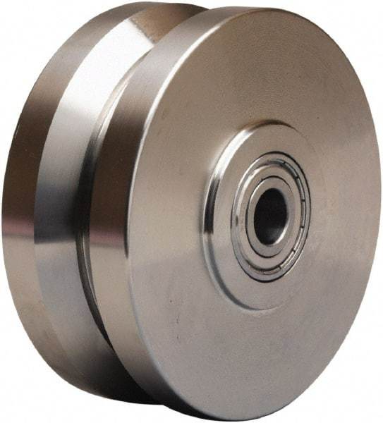 Hamilton - 5 Inch Diameter x 2 Inch Wide, Stainless Steel Caster Wheel - 950 Lb. Capacity, 2-1/2 Inch Hub Length, 1/2 Inch Axle Diameter, Stainless Steel Precision Ball Bearing - All Tool & Supply