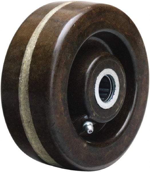 Hamilton - 5 Inch Diameter x 2 Inch Wide, Phenolic Caster Wheel - 1,000 Lb. Capacity, 2-3/16 Inch Hub Length, 1-3/16 Inch Axle Diameter, Plain Bore Bearing - All Tool & Supply