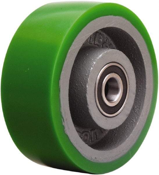 Hamilton - 5 Inch Diameter x 2 Inch Wide, Polyurethane on Cast Iron Caster Wheel - 1,050 Lb. Capacity, 2-1/2 Inch Hub Length, 1/2 Inch Axle Diameter, Sealed Precision Ball Bearing - All Tool & Supply